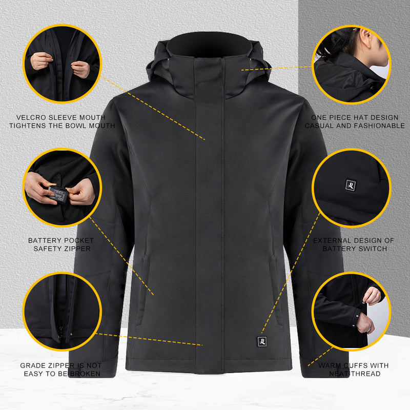 Load image into Gallery viewer, Women’s Slim-Fit Heated Jacket – Lightweight, Fast-Heating Warmth