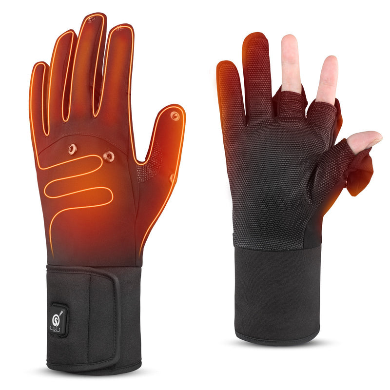 Load image into Gallery viewer, Unisex Heated Fishing Gloves – Waterproof, Finger Flip Design