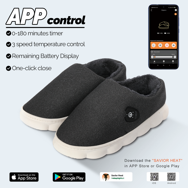 Load image into Gallery viewer, Unisex Rechargeable High-Cut Heated Slippers – APP & Button Control