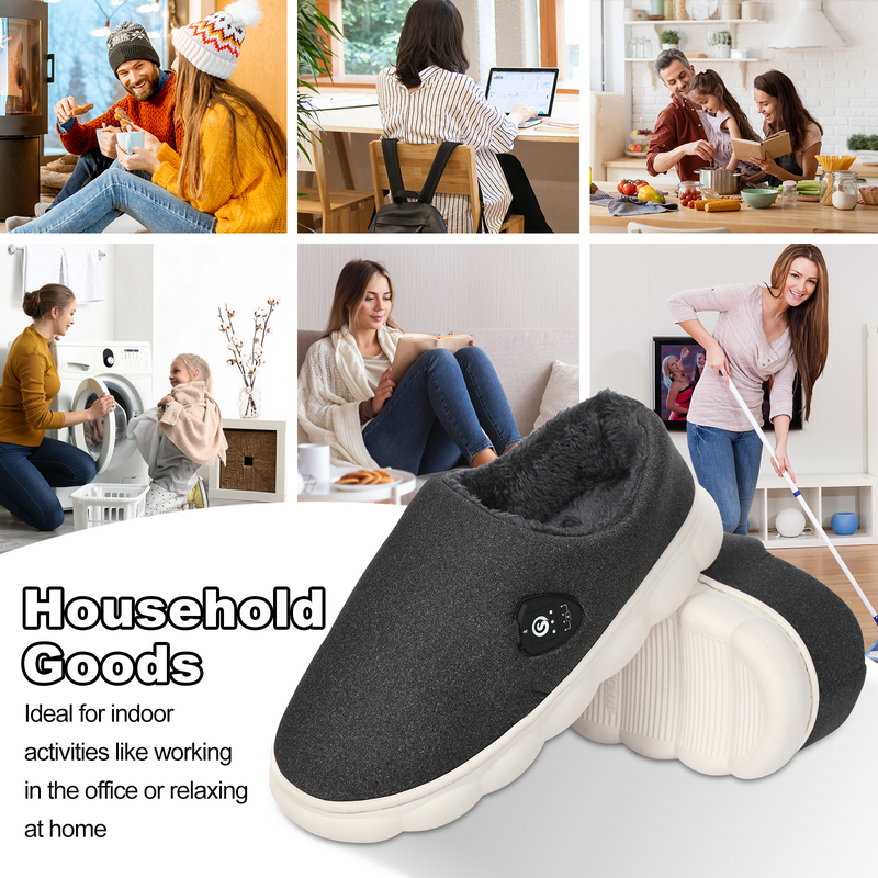 Load image into Gallery viewer, Unisex Rechargeable High-Cut Heated Slippers – APP & Button Control