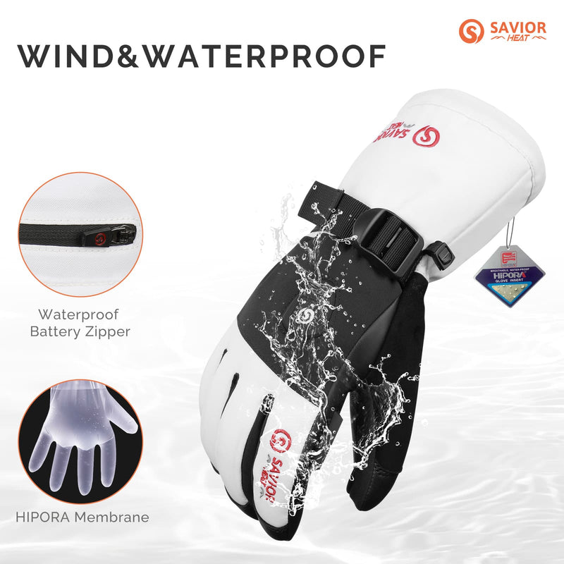 Load image into Gallery viewer, Savior Heated Ski Gloves 2.0 Upgraded Bluetooth Control 3000mAh Fast-Charging Battery Waterproof
