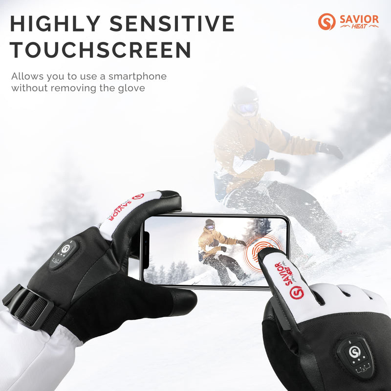 Load image into Gallery viewer, Savior Heated Ski Gloves 2.0 Upgraded Bluetooth Control 3000mAh Fast-Charging Battery Waterproof

