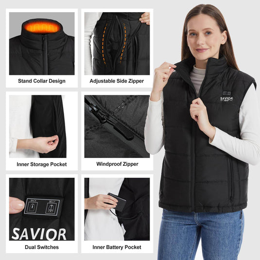 Savior Electric Women's Heated Lightweight Vest