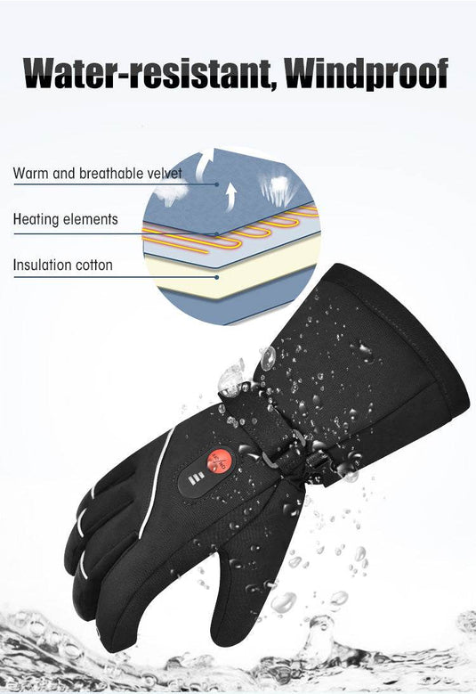 Outlets-Savior Winter Windproof  Outdoor Sports heated ski gloves