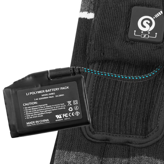 Savior Men Women 7.4V Mobile Warming Heated Socks