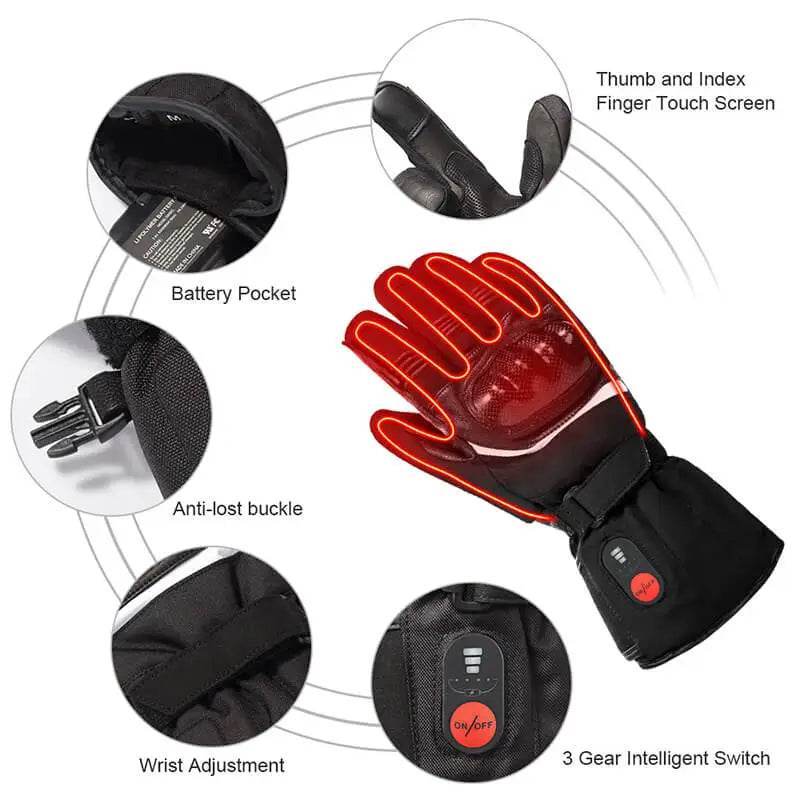 Load image into Gallery viewer, heated gloves detail
