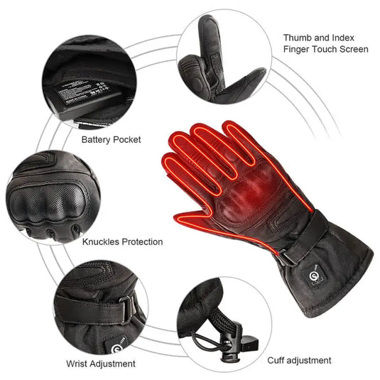 heated gloves detail